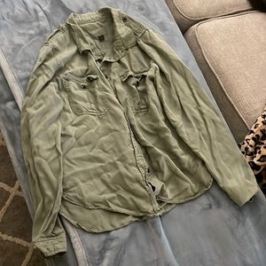 Army green long sleeve shirt